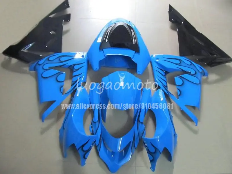 

100% подходит для всех небесно-голубых KAWASAKI ZX1000 C ZX 10 R 04 05 ZX10R 04 05 ZX1000C ZX 10R 2004 2005 комплект обтекателей OEM