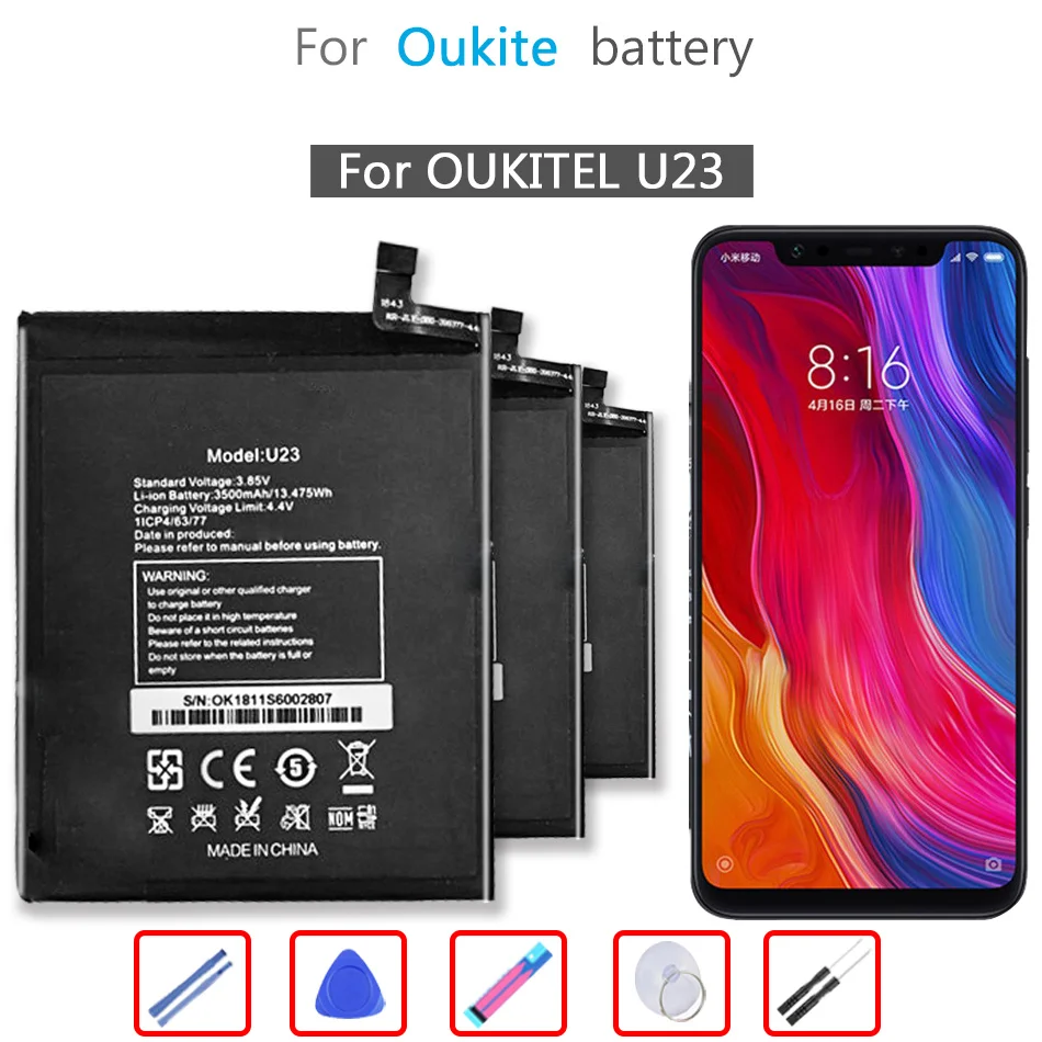 

3500mAh Battery for OUKITEL U23 Mobile Phone