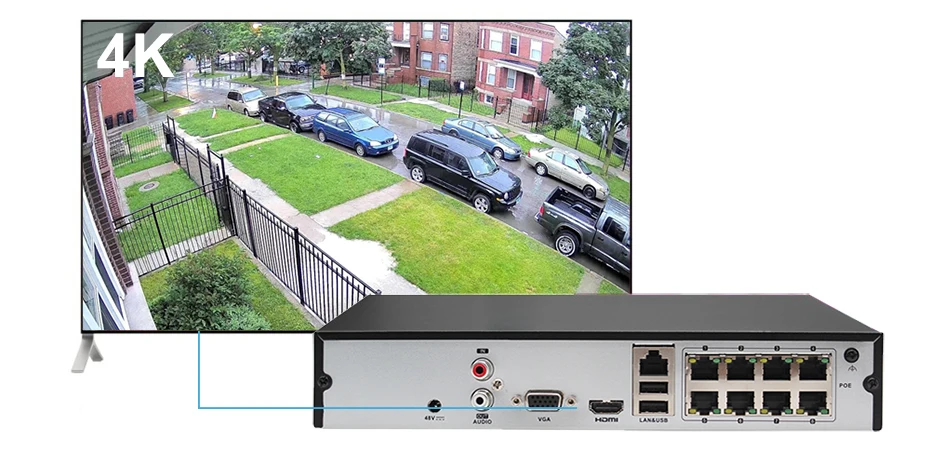 8ch 5MP POE IP камера комплект системы H.265 безопасности POE NVR 4 шт. наружная Камера Безопасности s Всепогодная сигнализация видео P2P