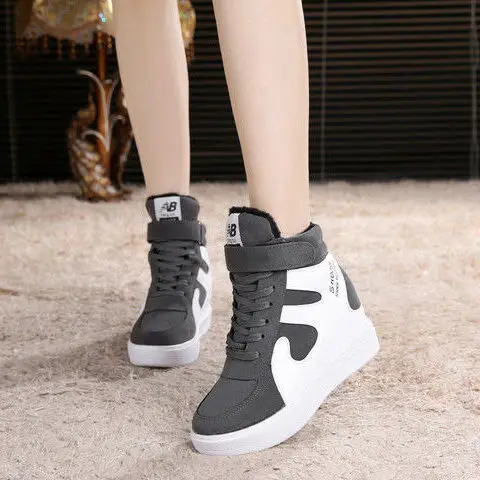 

High-Top Height Increasing Insole Women's Shoes 2021 New Thick-Soled Versatile Casual Sneakers for Students Breathable Women