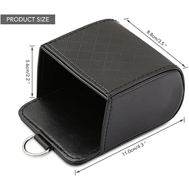 

Auto Vent Outlet Trash Box PU Leather Car Mobile Phone Holder Storage Bag Organizer Car Interior Stowing Tidying Storage Box