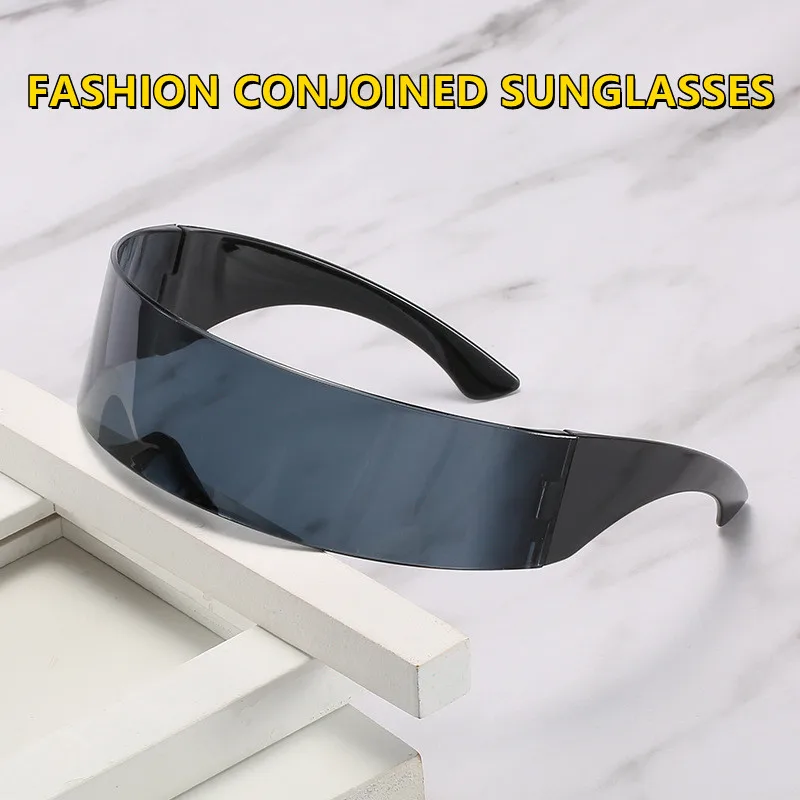 

1Piece Technology Sense Glasses Outdoor Hiking Sports Hip Hop Street Sunglasses Rectangular Men Women Fashion Sunglasses