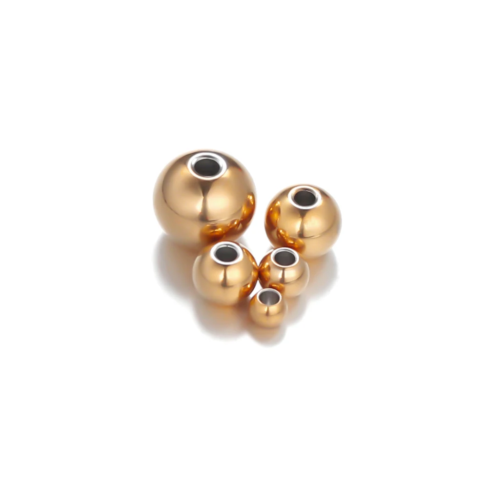 Бусины Semitree из нержавеющей стали под розовое золото 50 шт. 3 мм 4 6 8 фурнитура сделай