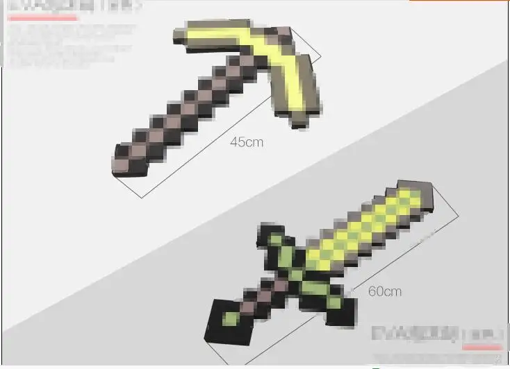 60 см Высокое качество Безопасный EVA мечи идеально Minecraftedt мечи со стразами с длинными Ножи экшн вечерние игрушки рождественские подарки для детей