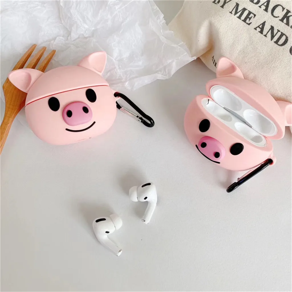 Чехол HIPERDEAL с милой Свинкой для AirPods Pro 2019 беспроводная зарядная коробка