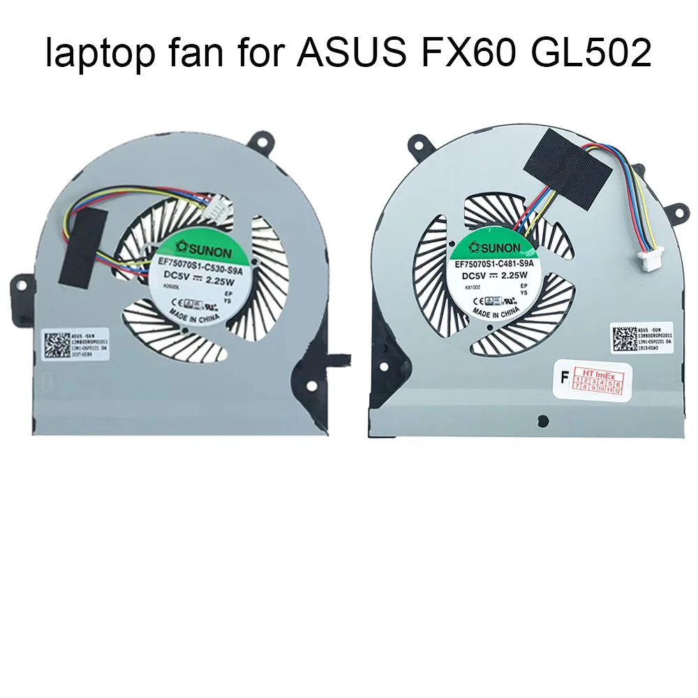 

Ноутбук Процессор GPU охлаждающий вентилятор для Asus GL502 S5VM FX60V GL502V GL502VM GL502VT VGA Новый 13NB0DR0P01011 02011 EF75070S1 C481 C530 S9A