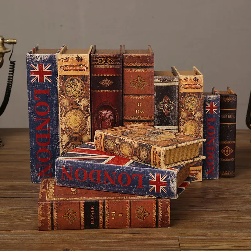 Декоративная поддельная Книга в американском стиле модель книг винтажная книги