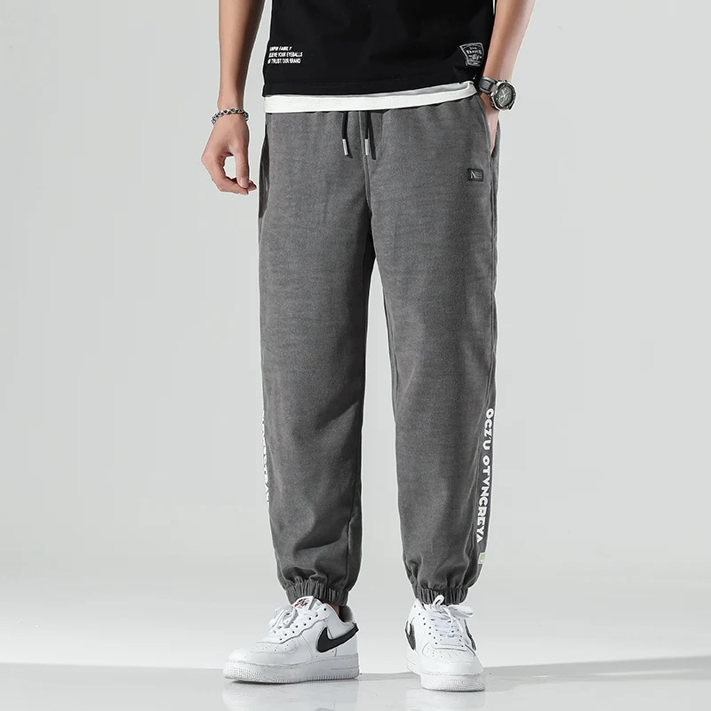 

2021 Summer Hot Sale New Men's Trendy Casual Sports Trousers Loose Fashion All-Match High-Quality Men's Tie Feet Trousers S-3XL