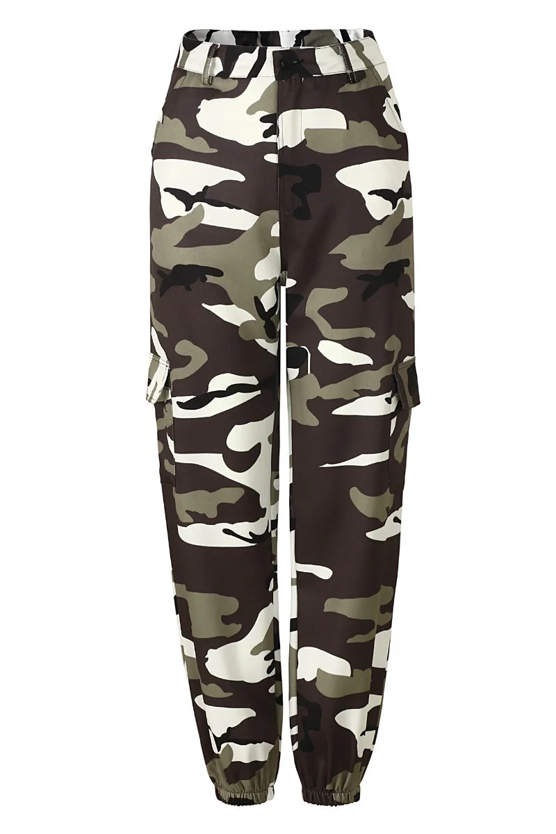 

Woman Causal Trouser Fashion Camouflage Slim Button Fly Woman Pants High Casual Much Color Elastic Female Full Length Pants