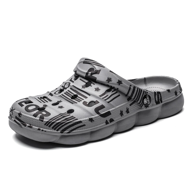 

Camouflage Couple Style Sandal Crocks Hole Shoes Summer Rubber Clogs Boy Garden Shoes Crocse Black Beach Flat Men Sandals