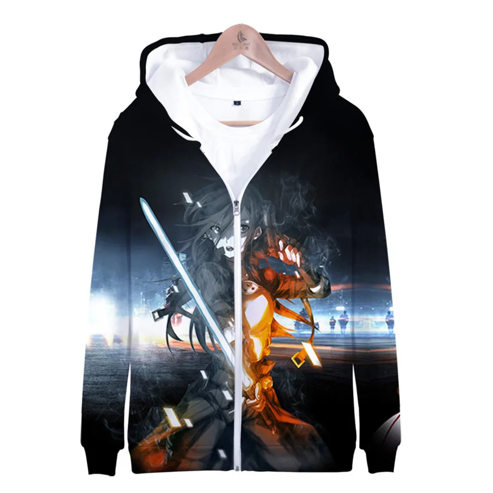 

2021 Sword Art Online SAO 3D Hoodies Men Women Harajuku Streetwear Hoodie Sweatshirt Zipper Anime Fans Fashion Clothes Casual