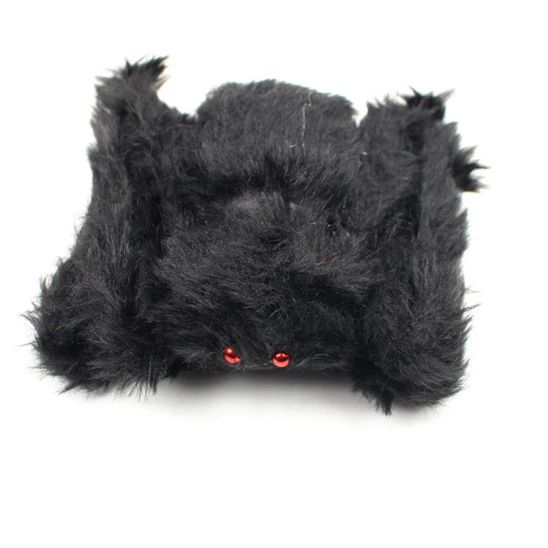 

1pcs Red Eyes Scary Soft Plush Spider Toy Scary Red Eyes for Halloween Decor Toys Party Stage Horror Props Prank Joke Scary Toys