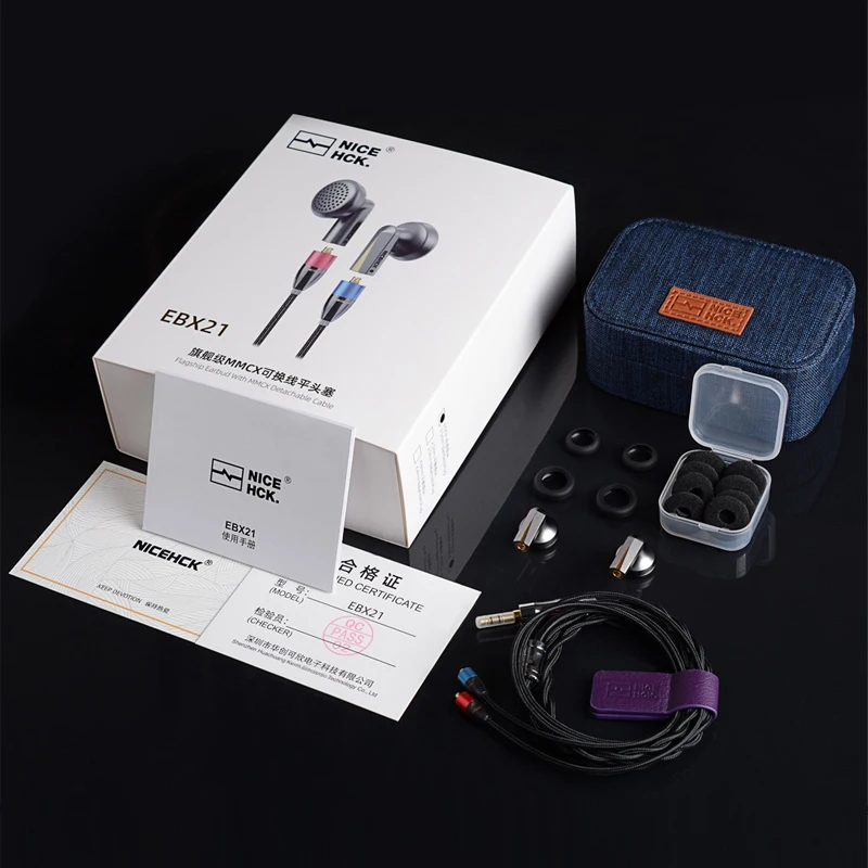 NiceHCK EBX21 HIFI In-ear Наушники контролировать 14 2 мм Japan LCP Diaphgram Динамический драйвер