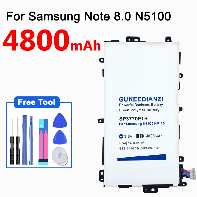 GUKEEDIANZI SP3770E1H 4800 мАч планшеты ПК батарея для samsung Galaxy Note 8,0 GT N5100 N5110 N5120 аккумуляторная Замена батареи