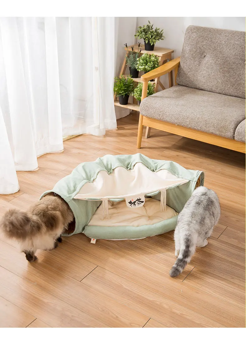 

Cat toy collapsible cat tunnel cat channel rolling chinchilla litter cat bed cat pet supplies cat tunnel bed