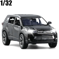 132 toyota highlander car model alloy car die cast toy car model pull back childrens toy collectibles free shipping