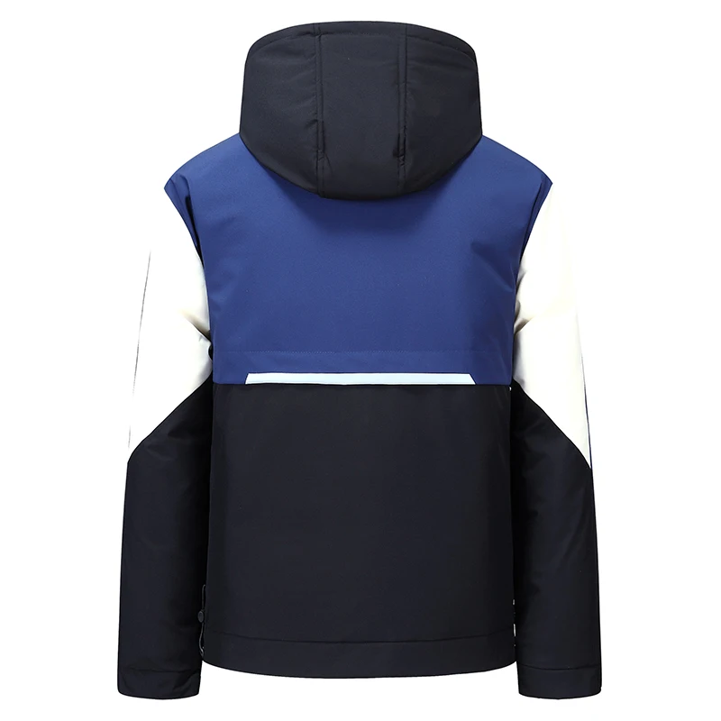 Trend Winter Casual White Duck Down Hooded Men's Jacket Thicken Parkas Coat Autumn Warm Windbreaker Outwear Tops Bomber Clothing