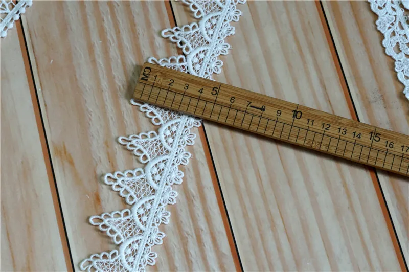 3 ярда Венеция винтажная кружевная бейка белого цвета фестончатая Цветочная