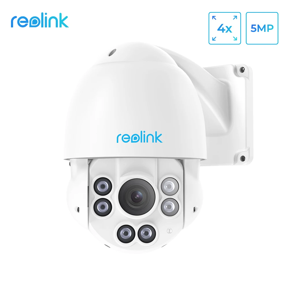 Reolink PTZ IP Camera PoE 5MP Pan/Tilt 4x Optical Zoom HD Outdoor Motorized Lens Security Cam RLC 423 5MP|poe 5mp|ptz ip camera poeip poe |