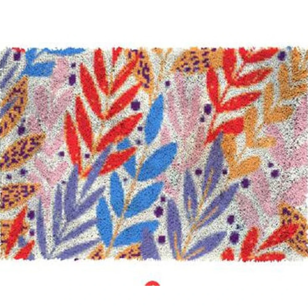 

Hobby and needlework Latch hook kit For Adult Carpet embroidery with Pre-Printed Pattern Latch hook Leaves crochet carpet