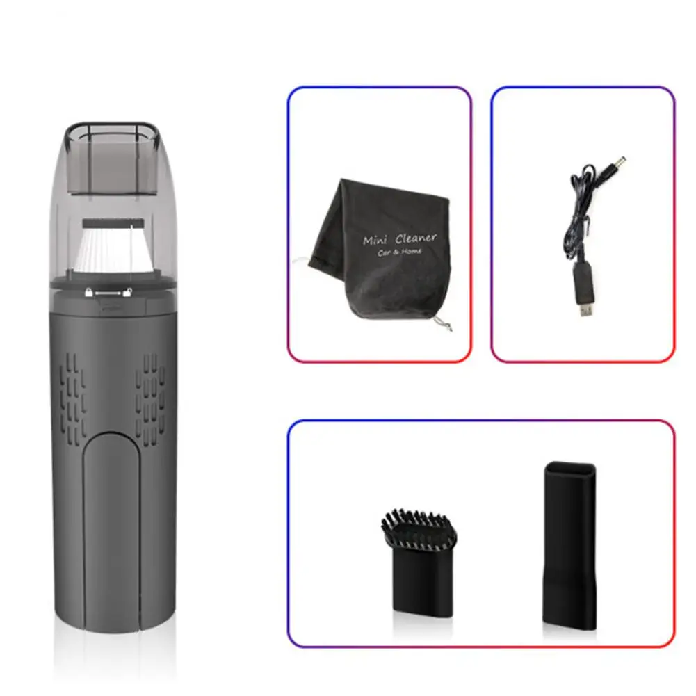 Автомобильный пылесос мощный портативный вакуумный очиститель с большой