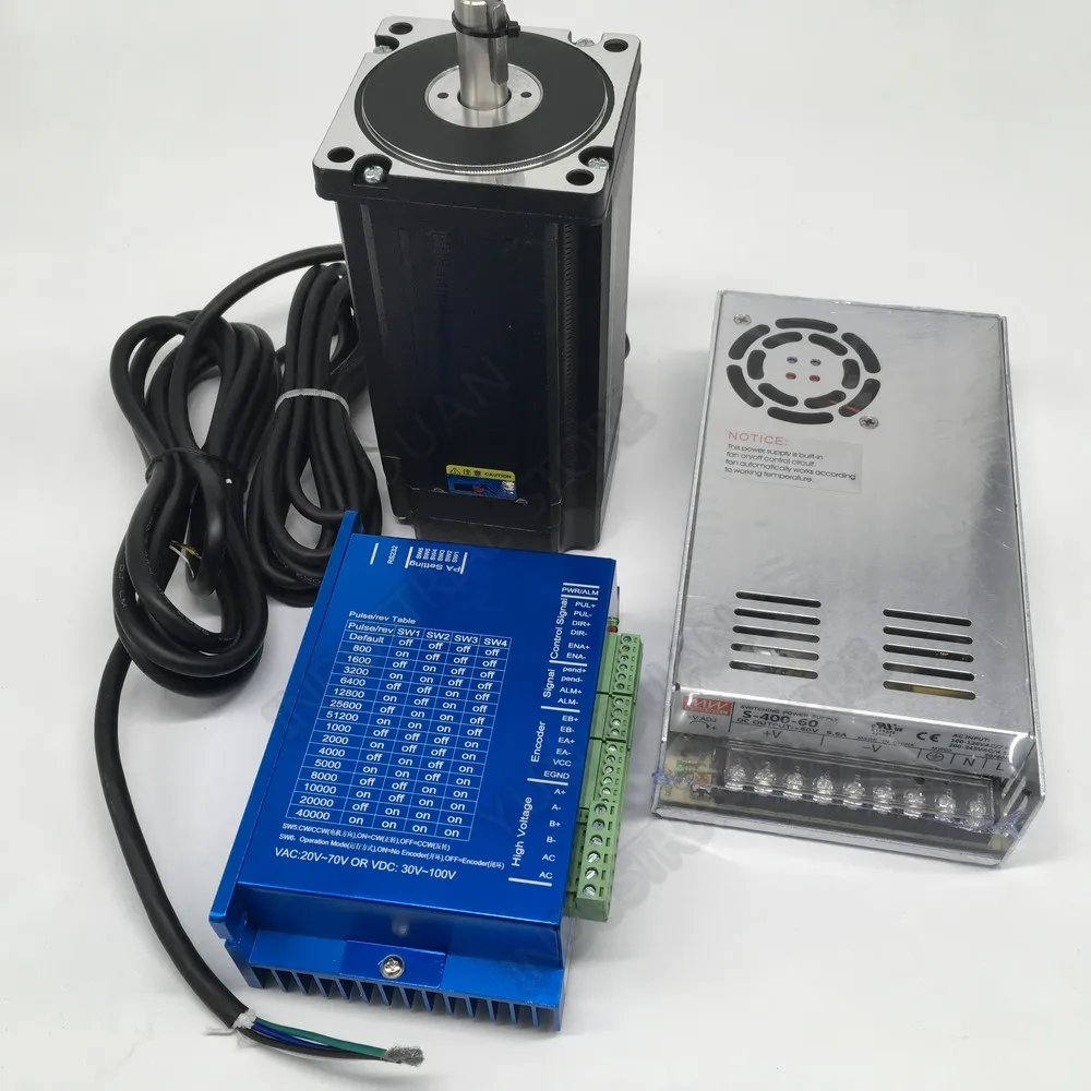 1000 нм замкнутый контур шаговый двигатель драйвер комплекты питания об./мин Nema34 86