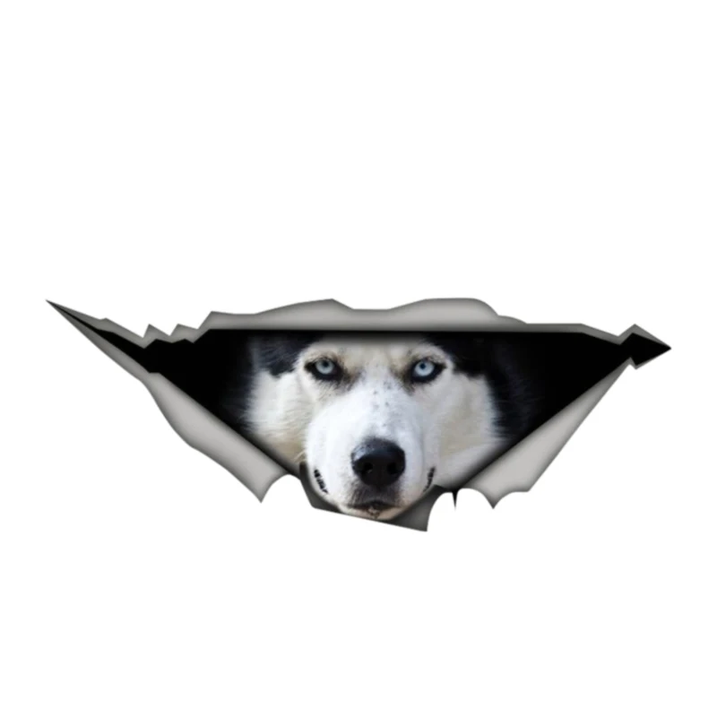 

Interesting Car Sticker Accessories 3D Dog Husky Animal Decal Car Window Waterproof PVC 13cm X 5cm