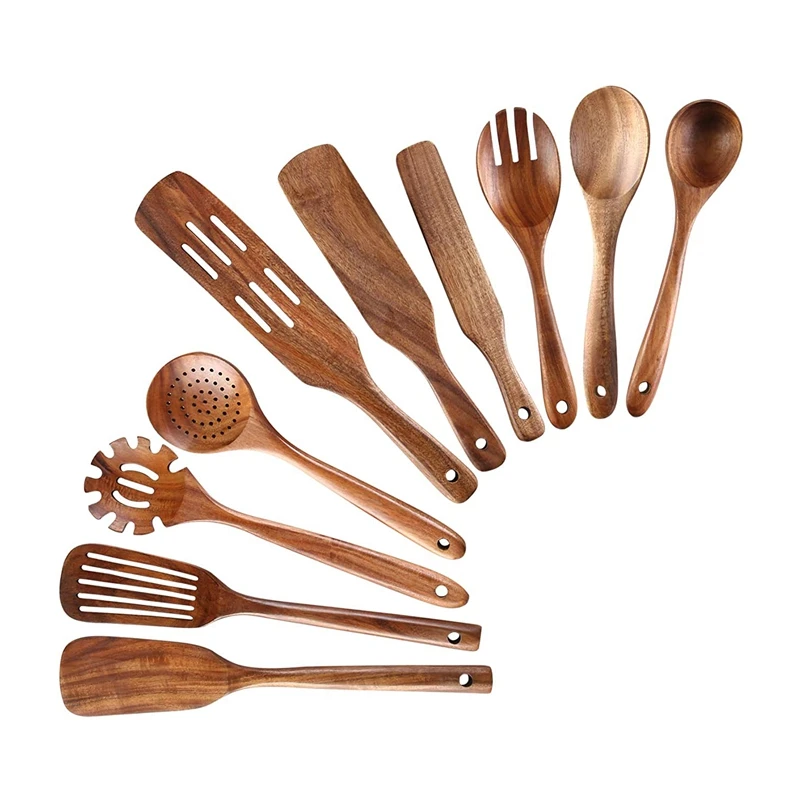 

Kitchen Utensil Set, Kitchen Utensils, Wooden Spoon, Spatula, Non-Stick Scratches, Kitchen Tools, Cookware, Cookware