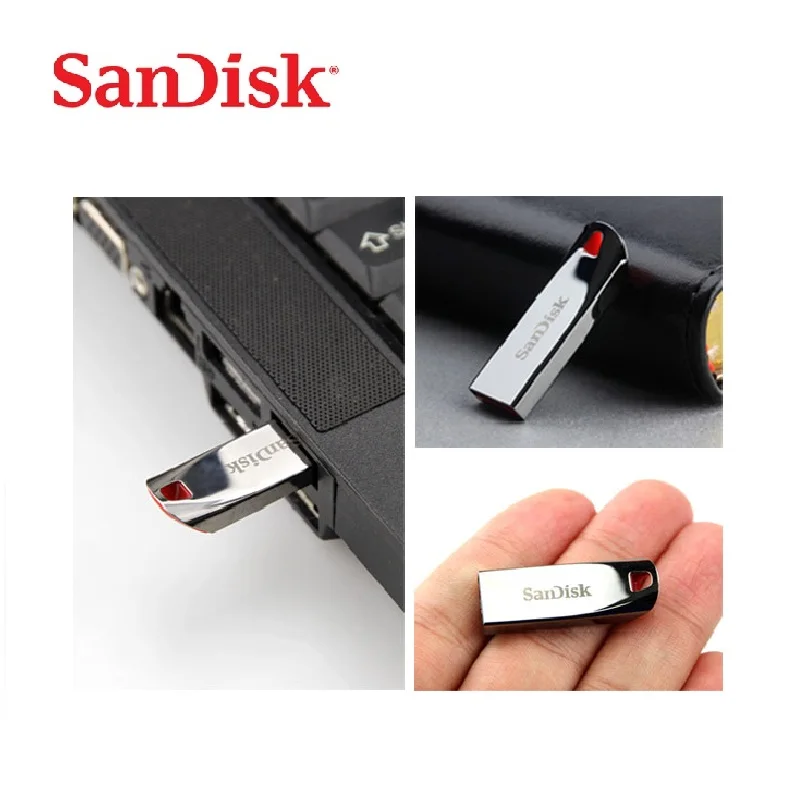 Двойной Флеш накопитель SanDisk оригинальный CZ71 флэш USB 2 0 64 ГБ 32 оперативной памяти 16