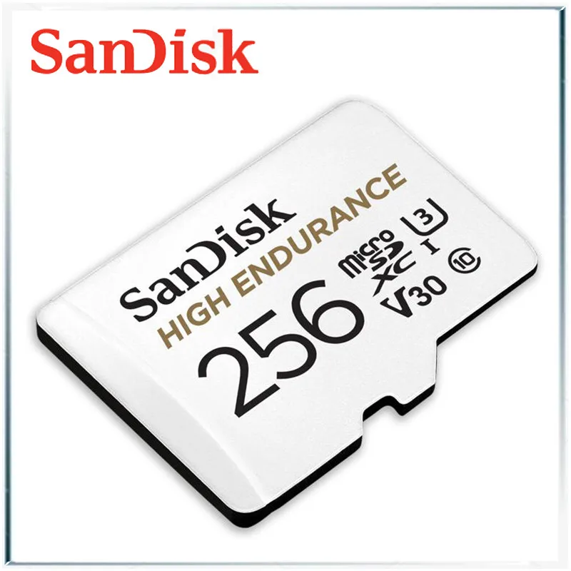 SANDISK высокая выносливость белый высокая скорость вождения рекордер micro SD карты памяти видео мониторинг 32 Гб 64 Гб 128 ГБ 256 ГБ