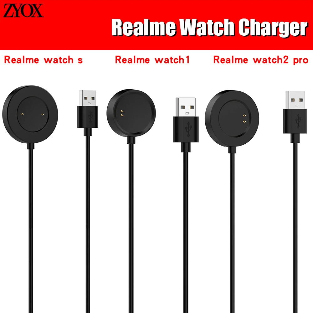 

For Realme Watch2 2Pro USB Magnetic Charging Dock Portable Power Fast Charger Cable For Realme Watch 1 S Pro T1 RMA186 RMW2102