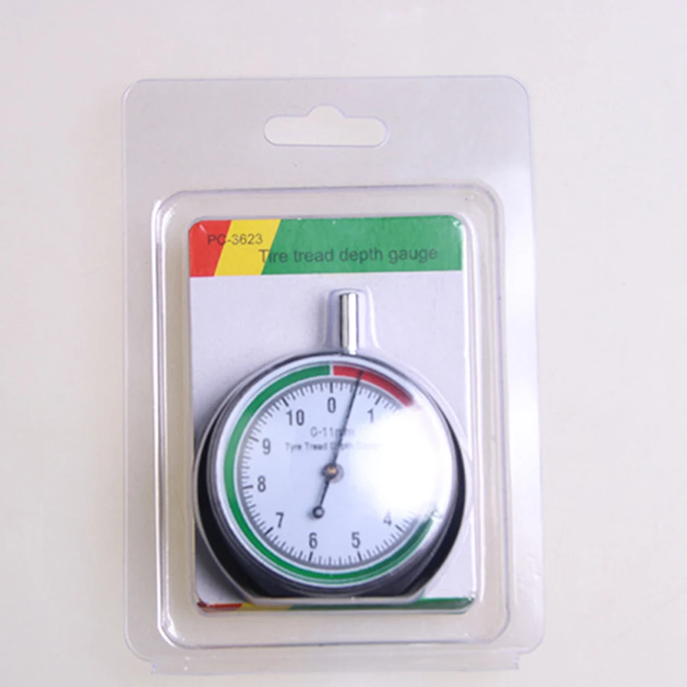 

Car Tyre Tread Depth Gauge Trucks Van Tire Pointer Monitor Measure Device Tool Stainless Steel Measure Meter