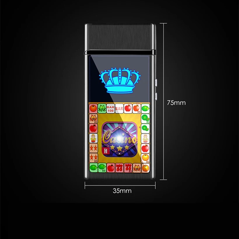 

Multi-function USB Game Lighter Rechargeable Lighter Windproof Cigarette Lighters With Slot Game for Man Smoker Gifts