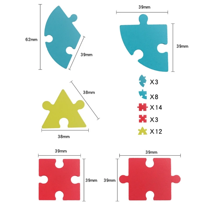 

40PCS Toddler Montessori Educational Puzzle Early Learning Jigsaw Toy Teaching Puzzle Sticks Interactive Puzzle Board
