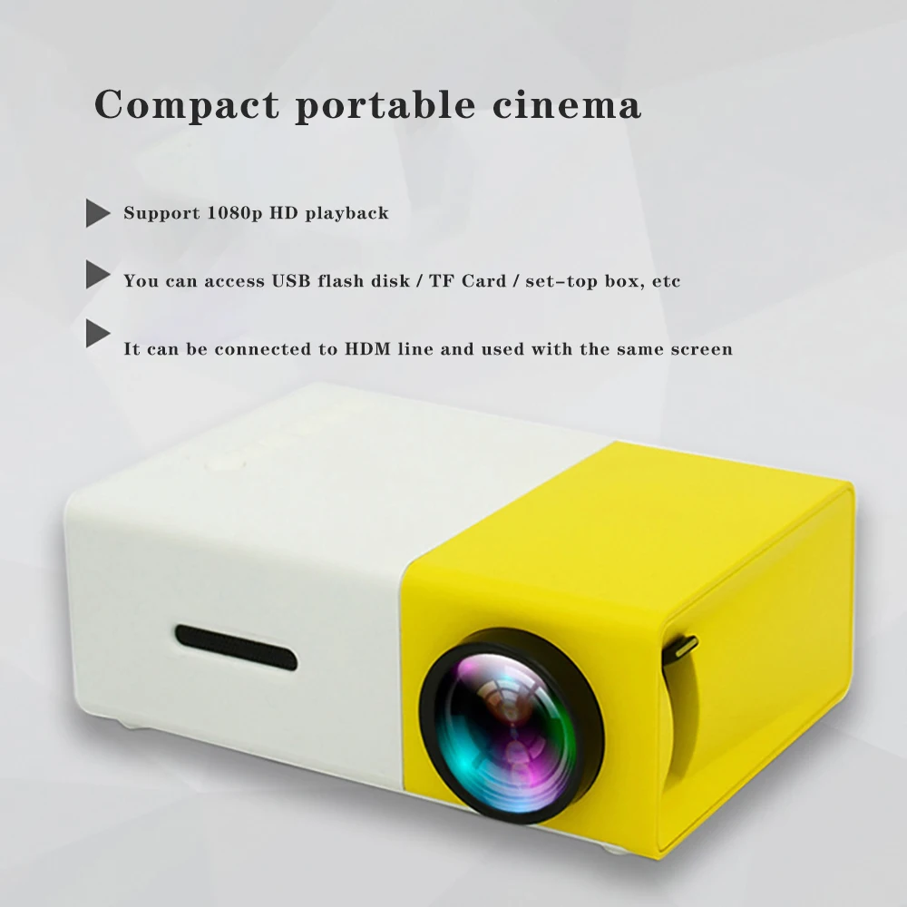 

Новый домашний мини-проектор YG300 с поддержкой 1080P HDMI USB