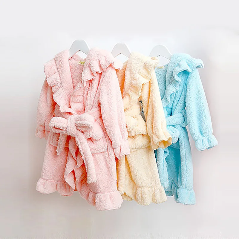 Фланелевый банный халат для маленьких мальчиков и девочек детская одежда сна с