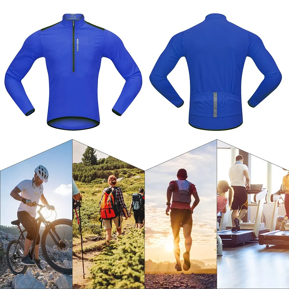 Wosawe Мужская велосипедная Джерси регулируемая кофта весна-осень половина молнии