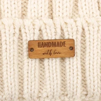 handmade with love labels wooden labels personalized tags knit labels custom name handmade custom design wd1458