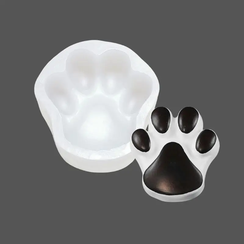 3 5 дюймов DIY Большой Pet Paw силиконовые формы с рисунком собачки и котика лапой