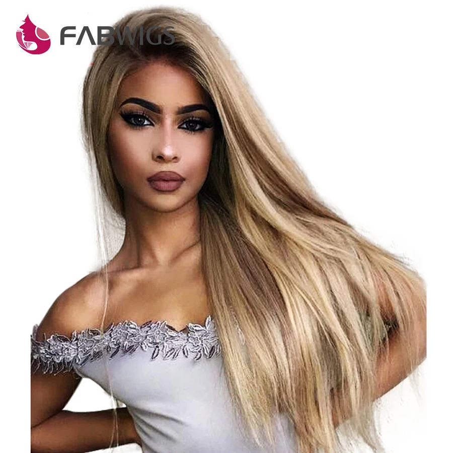 Fabwigs хайлайтер Lemi цветные кружевные передние парики прозрачные T4/27/613 светлые ed