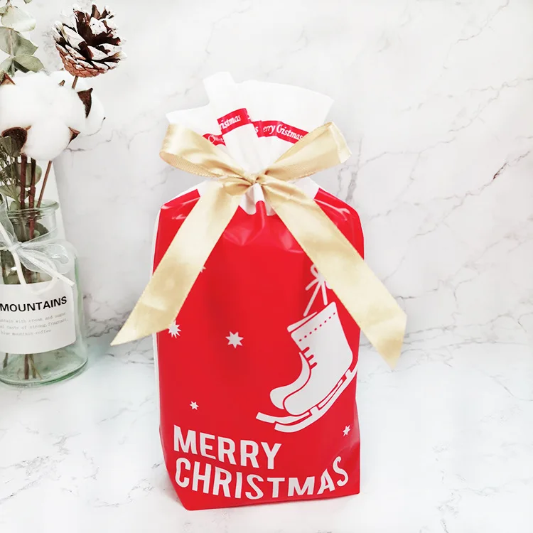 Christmas bag-16 50 шт/100 шт Рождественский подарок мешок украшение праздника мешок конфеты печенье закуски мешок для упаковки еды Шнурок Пакет карман - Цвет: Christmas bag-16
