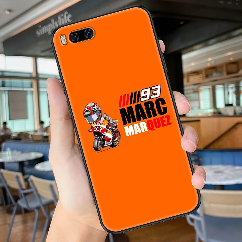 

Moto Gp 93 Marc Marquez Phone case For Xiaomi Mi Max Note 3 A2 A3 8 9 9T 10 Lite Pro Ultra black pretty bumper 3D cell cover