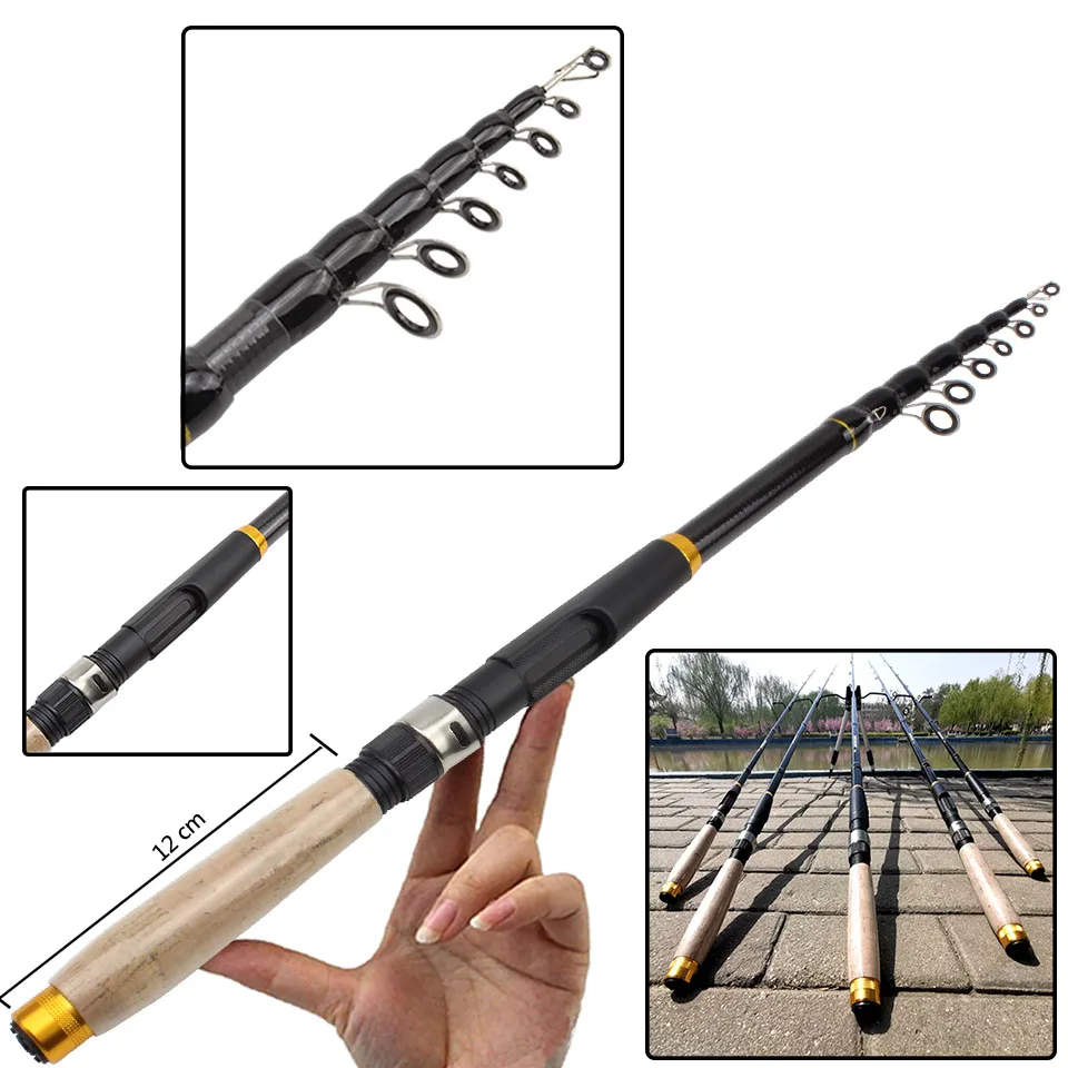 Многофункциональная телескопическая удочка 1 8 3 6 м пробковая ручка спиннинг из