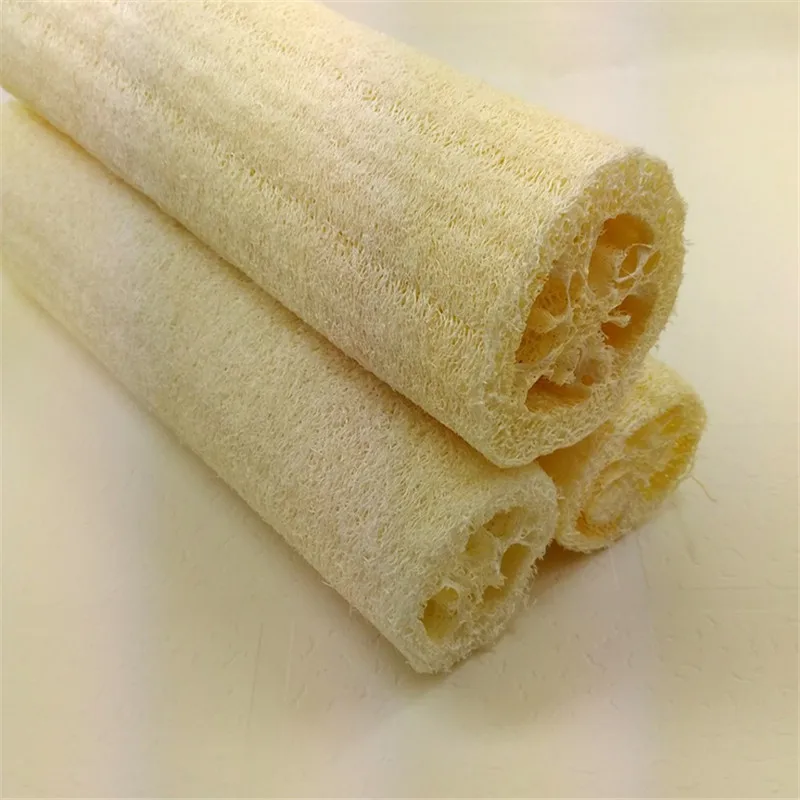 Новинка 2 шт натуральная люфа Luffa Ванна Душ мыть горшок для тела чаша Губка скруббер Ванна щетка Душ массаж спа щетка для глубокой чистки