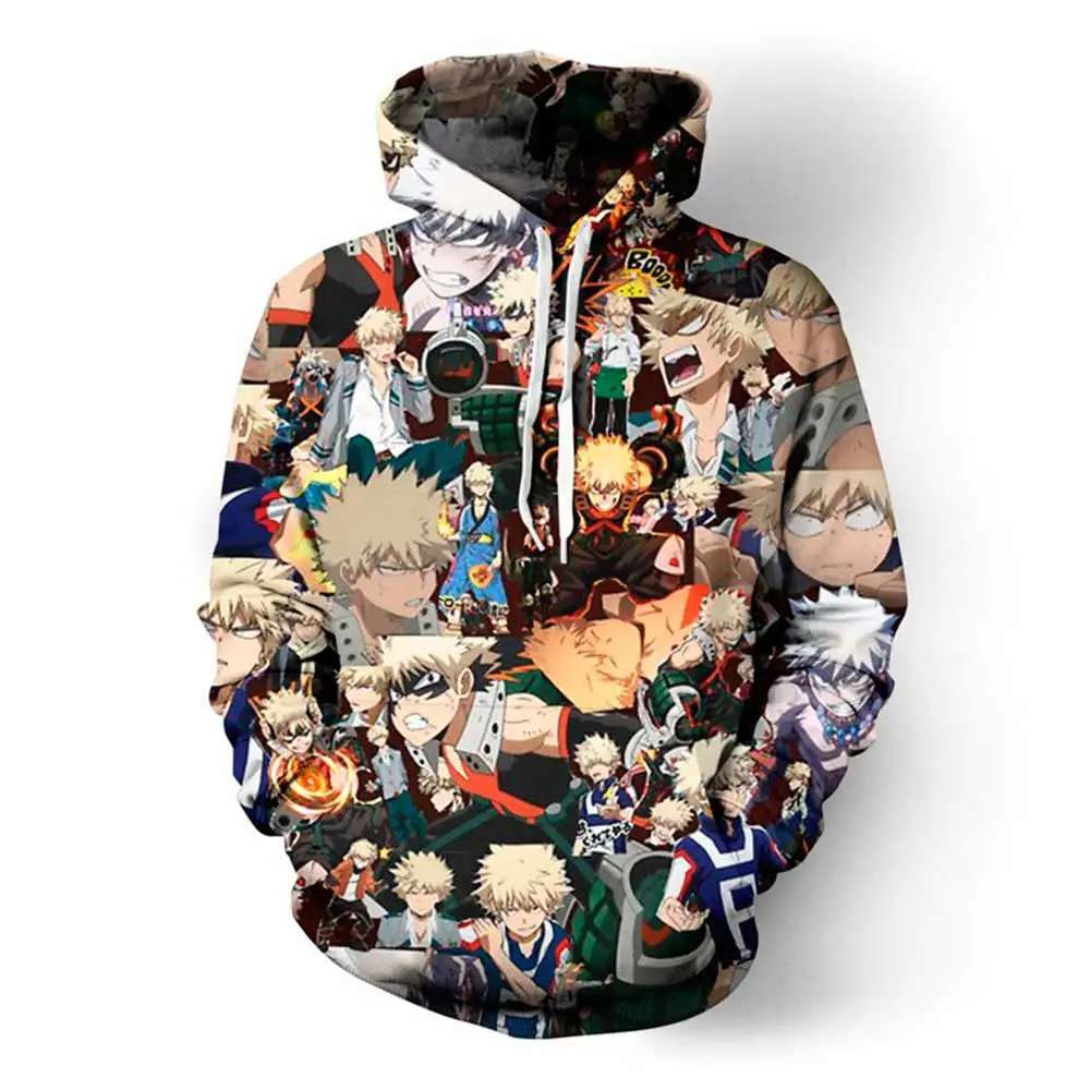 

2021 new cartoon 3D hoodie men's and women's sweatshirt school uniform jacket jacket