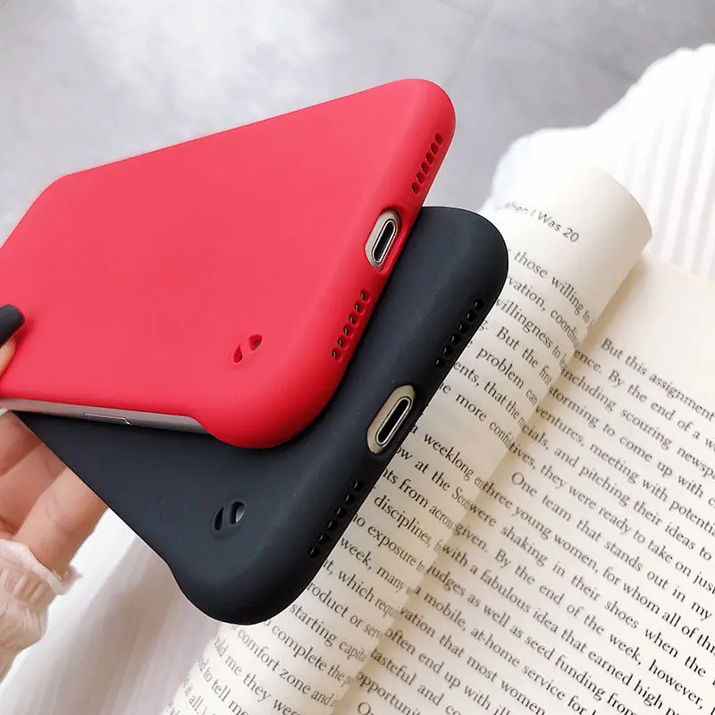 Lovebay Slim Scrub Borderless Phone Case For iphone 11Pro XR X XS Max 11 6 6S 7 8 Plus Solid color Hard PC Matte Cover Back Cace |