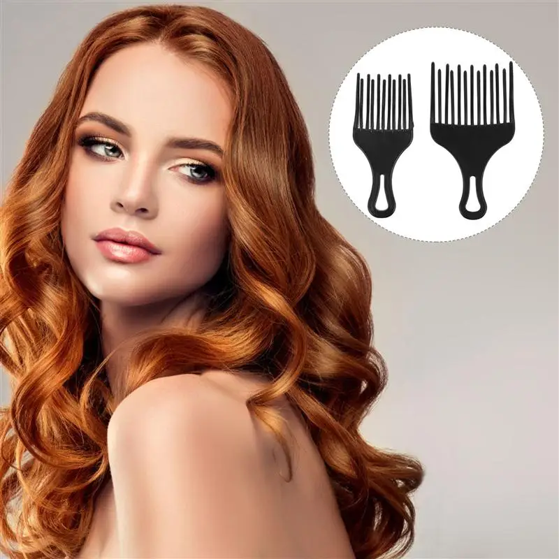 

4pcs Salon Barber Detangling Afro Pick Hair Pick Comb Hair Lift Combs Curly Hair Comb