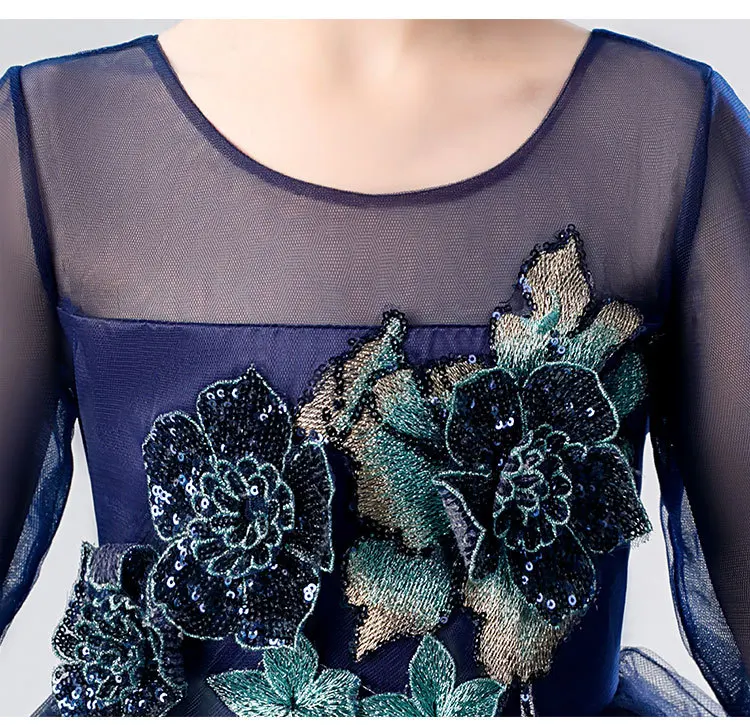 Black Christmas Dresses for Girls Elegant Evening Dress Girl Children Graduation Party Wedding Fancy Kids Maxi Long Gown | Детская