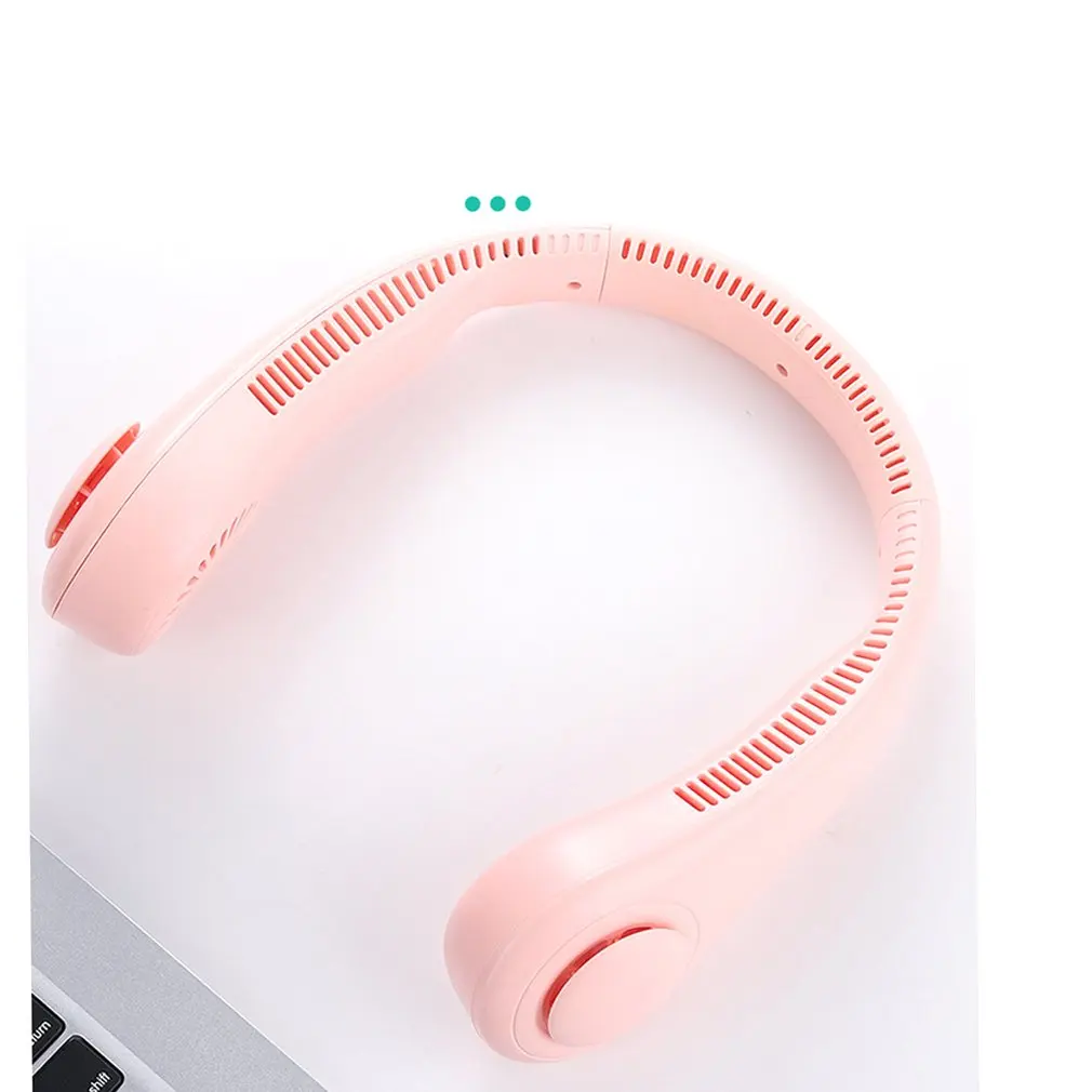 

2020 Hanging Neck Fan Summer Air Cooler Portable Mini Air Cooling Fan for Sports USB Charging Electric Fan 3-Speed Adjustable