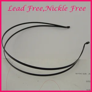 Черные Металлические ободки для волос, 5 шт., ободки для волос без никеля, свинцовые женские ободки для волос, повязка на голову, 